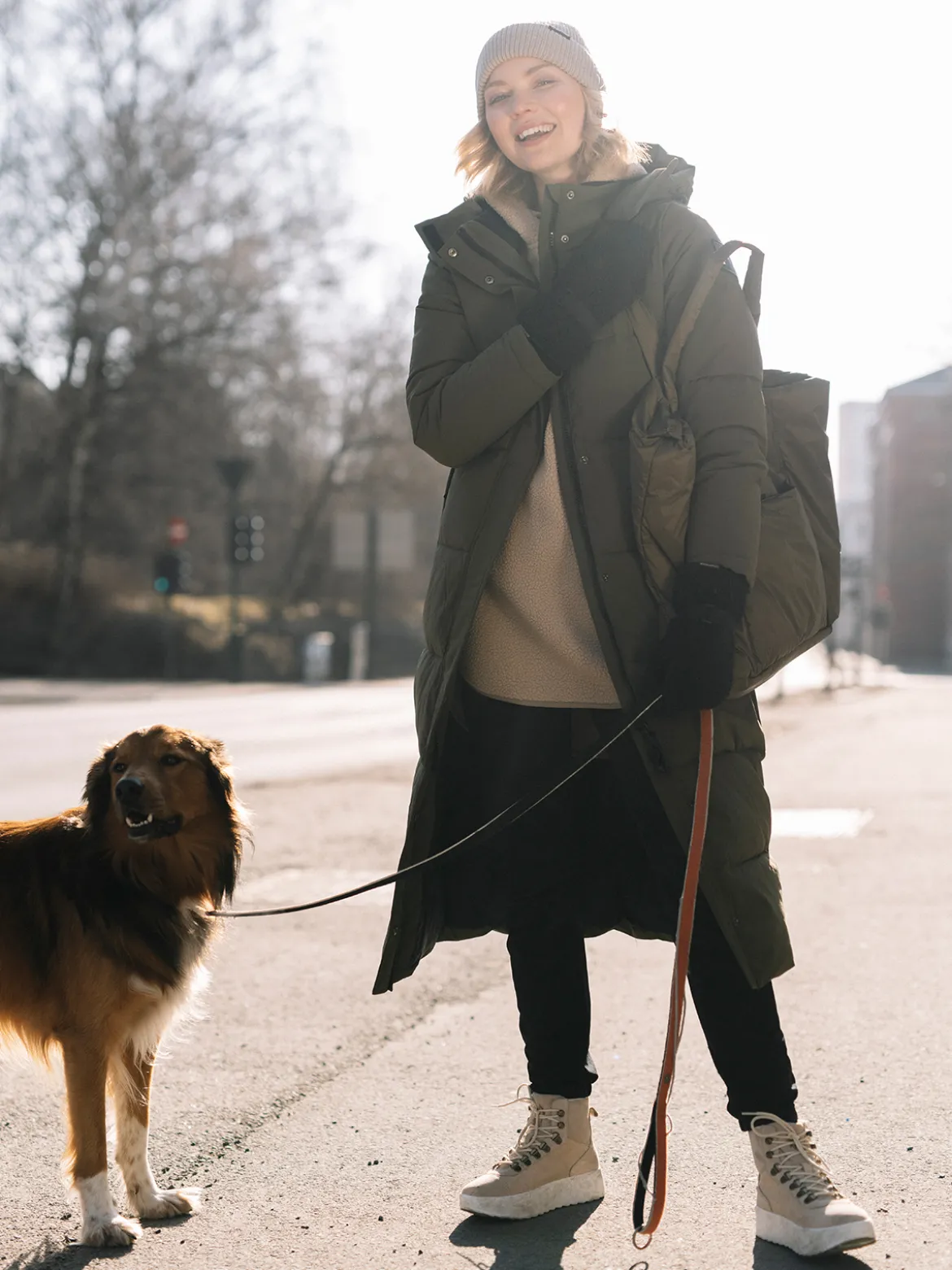 Mode Ada Parkas D Lang vattert parkas til dame