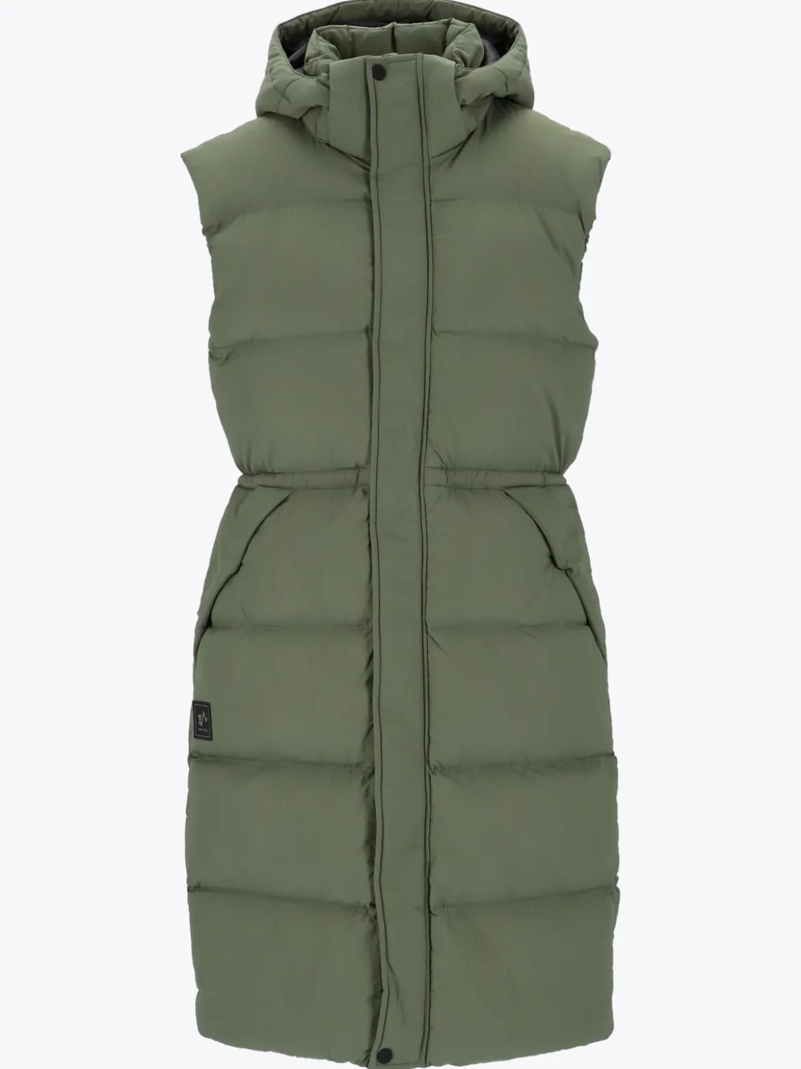 Mode Eva Puffy Vest D Lang vattert vest til dame