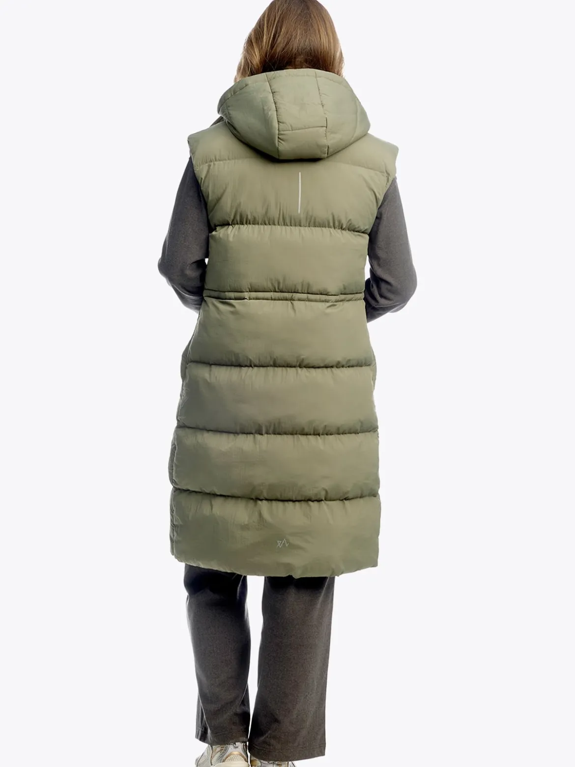 Mode Eva Puffy Vest D Lang vattert vest til dame