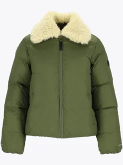 Mode Flex Warm Jakke D Kort vattert jakke med avtakbar teddykrage