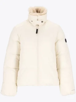 Mode Flex Warm Jakke D Kort vattert jakke med avtakbar teddykrage