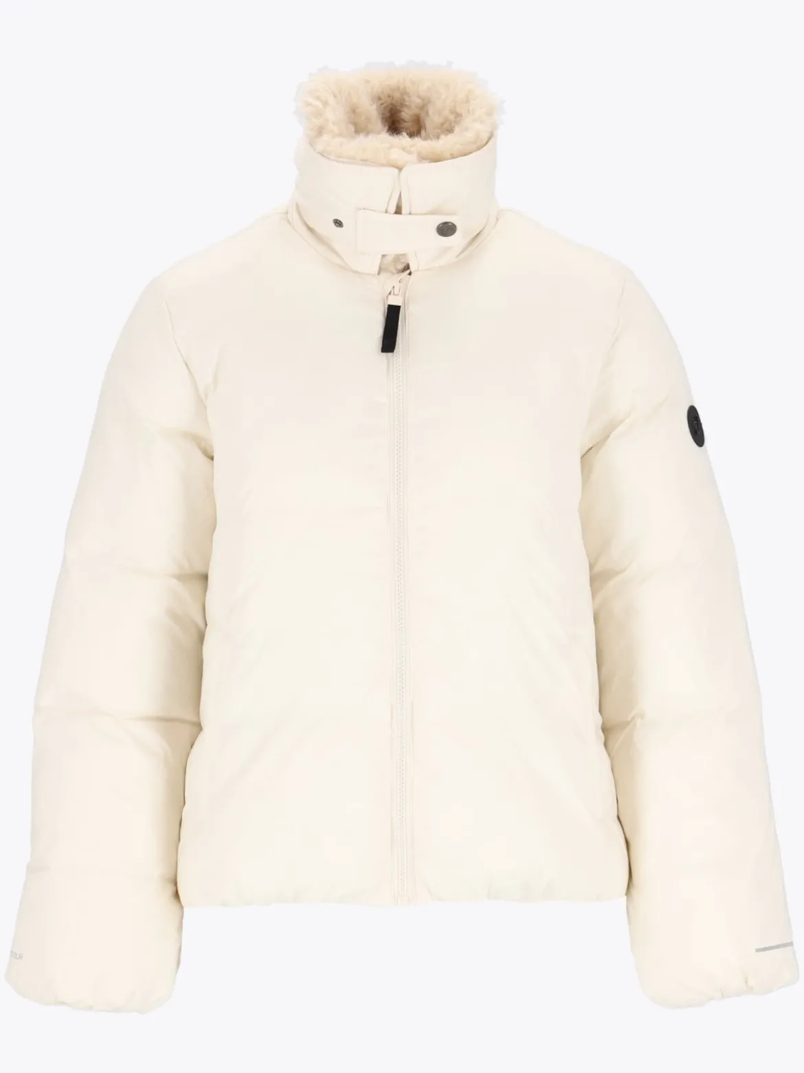 Mode Flex Warm Jakke D Kort vattert jakke med avtakbar teddykrage
