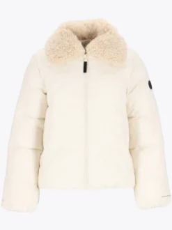 Mode Flex Warm Jakke D Kort vattert jakke med avtakbar teddykrage