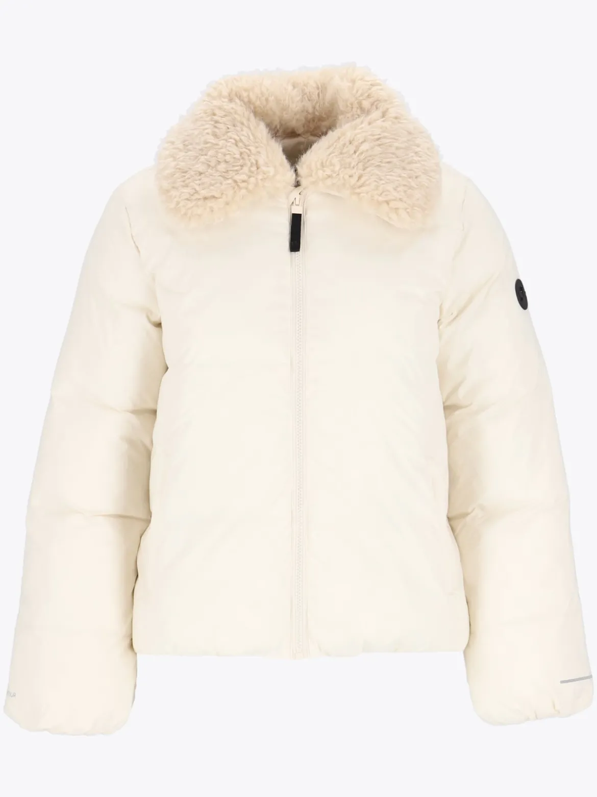 Mode Flex Warm Jakke D Kort vattert jakke med avtakbar teddykrage