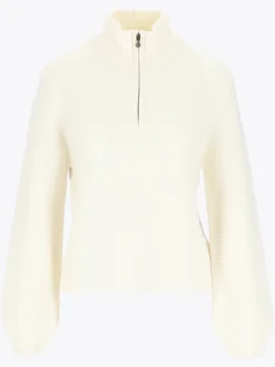 Mode HZ Strikk D Myk strikkegenser i ullblanding med halfzip