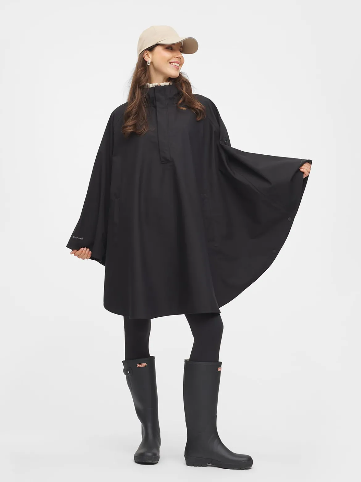 Mode Maya 3L Poncho D Lett 3-lags poncho til hverdagsbruk