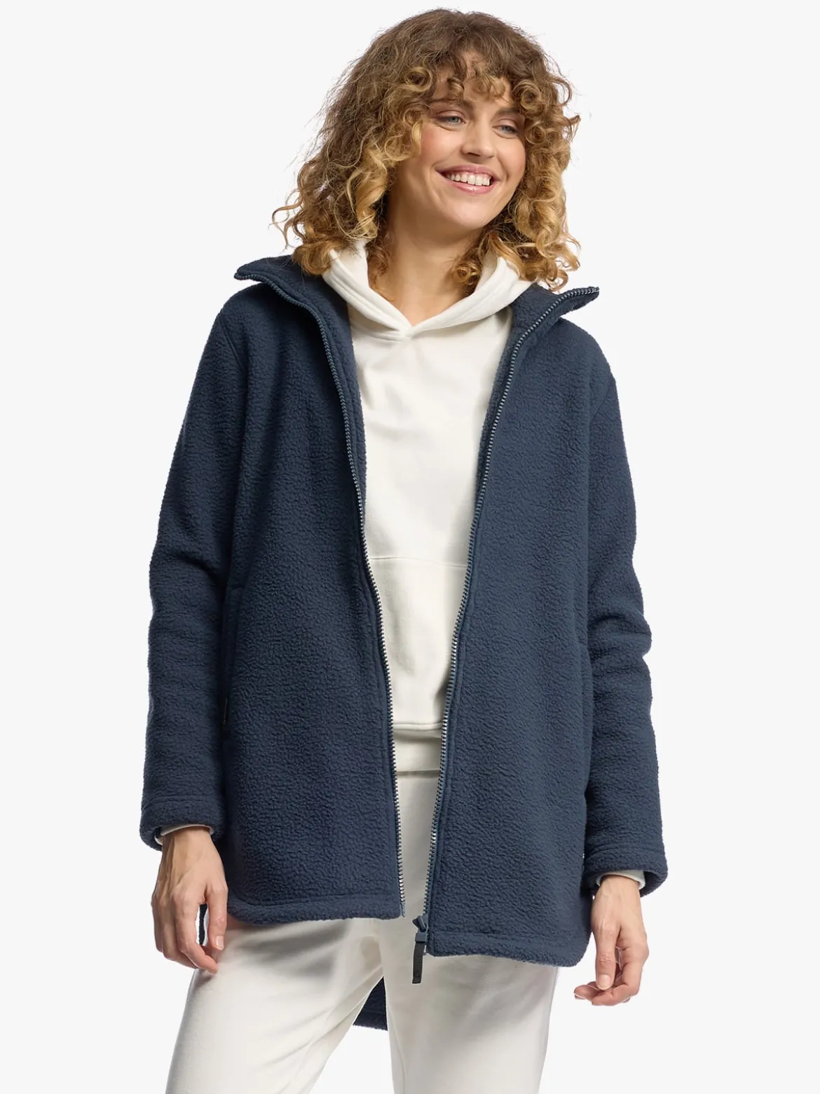 Mode Pile Jakke D Myk pilefleece jakke til dame