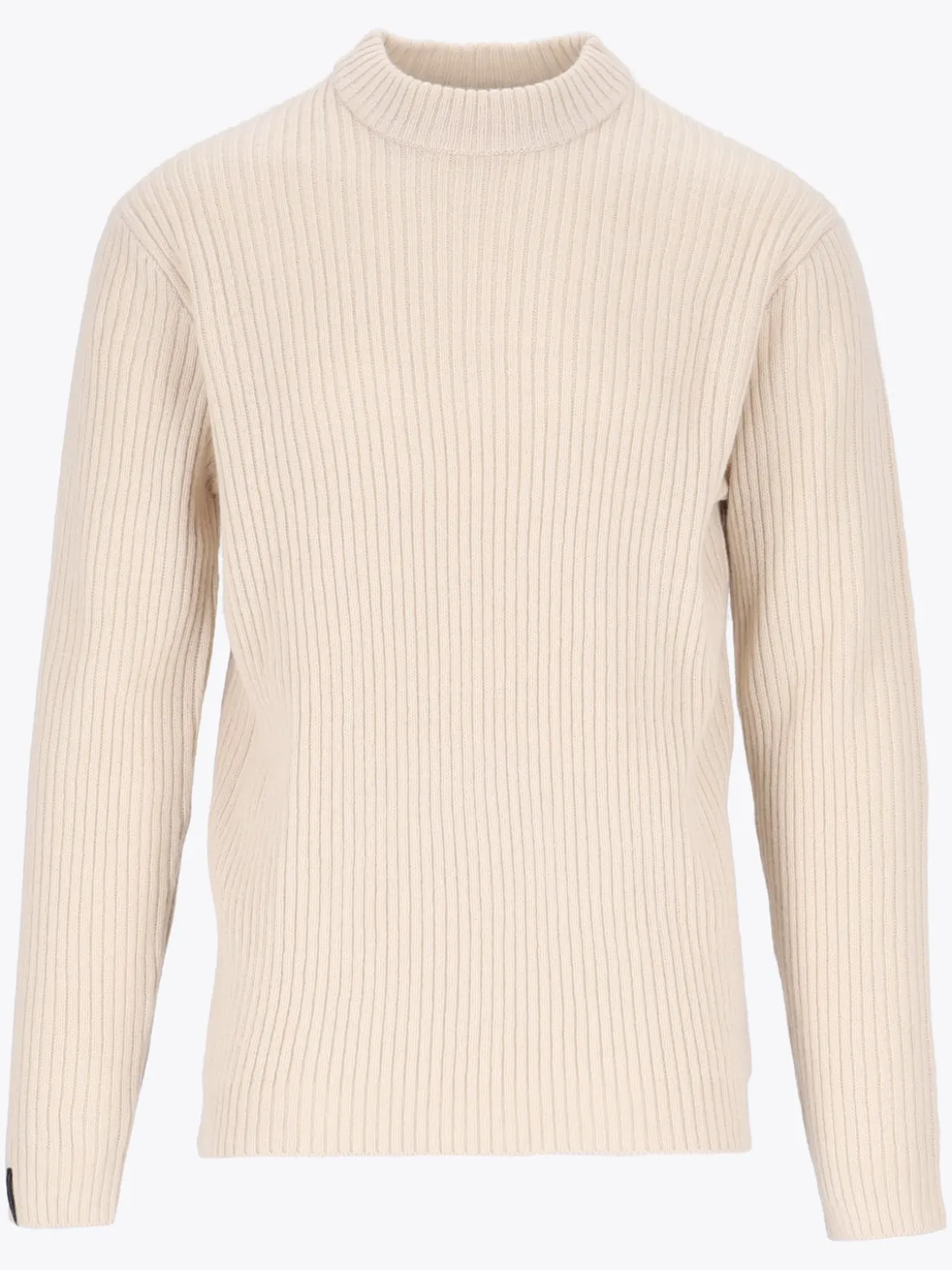 Mode Rib RN Sweater U Ribbestrikket genser i ullblanding