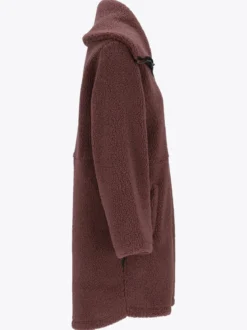 Mode Teddy Kåpe D Varm teddyfleece-kåpe