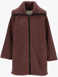 Mode Teddy Kåpe D Varm teddyfleece-kåpe