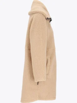 Mode Teddy Kåpe D Varm teddyfleece-kåpe