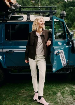 Mode Trench Jakke D Kort trenchcoat til dame